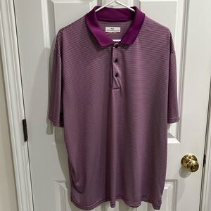 Men Grand Slam Performance Striped Golf Polo